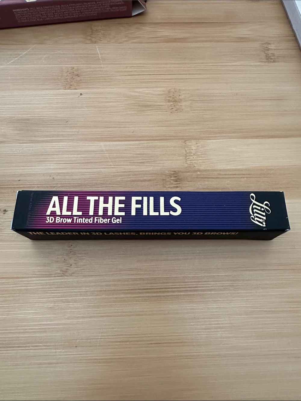 Lilly All The Fills 3D Brow Tinted Fiber Gel - Purple/Black Packaging